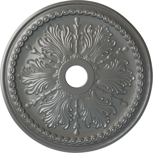 Ekena Millwork Winsor Ceiling Medallion (Fits Canopies up to 4"), Hand-Painted Silver, 27 1/2"OD x 4"ID x 1 1/2"P CM27WISLS - main